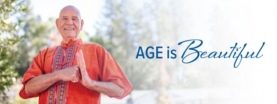 Age Is Beautiful banner with  Homer