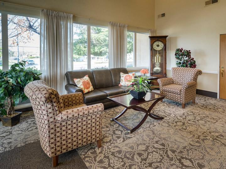 Front lobby sitting area  with couches and tables