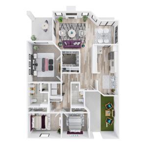 Magnolia 3 Bedroom, 2 Bathrooms 1,569 sq. ft.