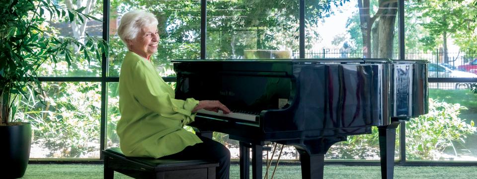 Woman playing the piano